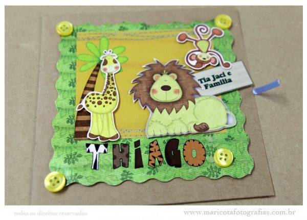 Modelo Leãozinho scrapbook